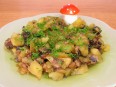 Fried potatoes with mushrooms