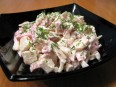 Calamari and crab stick salad