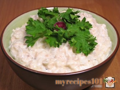 Humpback salmon (canned) salad