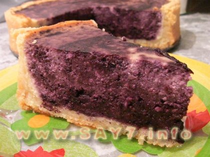 Творожный пирог с черникой