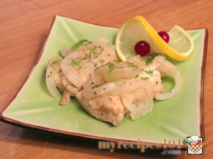 Fish stewed in foil