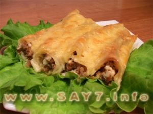 Cannelloni with meat filling