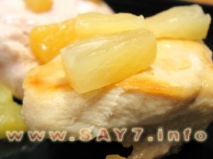 Chicken stew with pineapples
