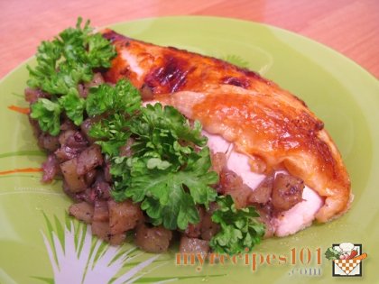 Chicken stuffed with potatoes