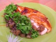 Chicken stuffed with potatoes