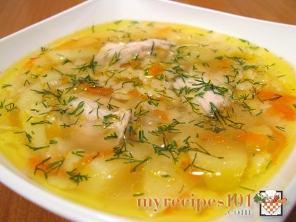 Chicken soup with stars