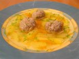 Potato soup with meatballs
