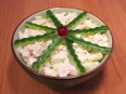 Salad with chicken filet and cucumbers