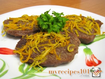 Roast beef with lemon