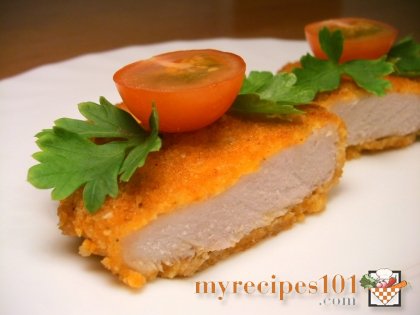 Fried pork with cheese