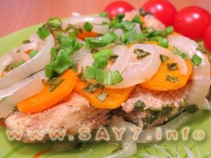 Fish Stew with vegetables in the foil