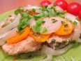 Fish Stew with vegetables in the foil