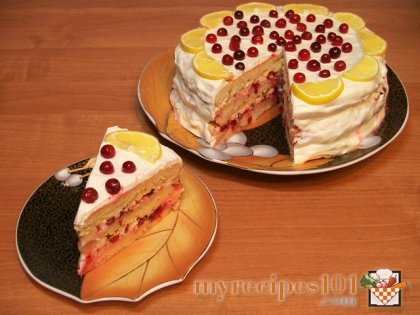 Cake: Lemon’s Affair with Cranberry
