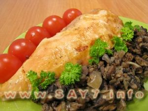 Chicken stuffed with mushrooms