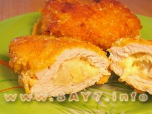 Ham with pineapples pockets
