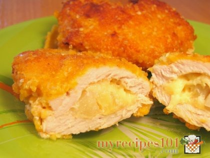 Ham with pineapples pockets