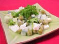 Salad with cucumbers, green peas and...