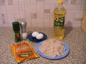 Кальмары, жаренные в панировочных сухарях. Ингредиенты
