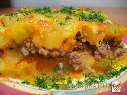 Fried marrows with ground meat