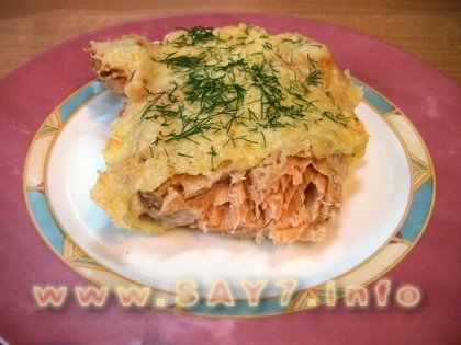 Горбуша, запеченная с сыром