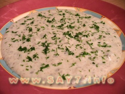 Суп-пюре с шампиньонами и картофелем