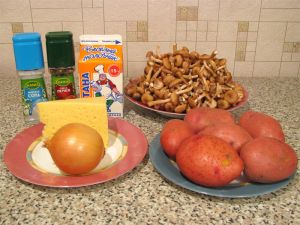 Запеканка с грибами и картофелем. Ингредиенты