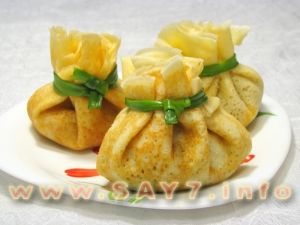 Фаршированные блинчики Мешочки