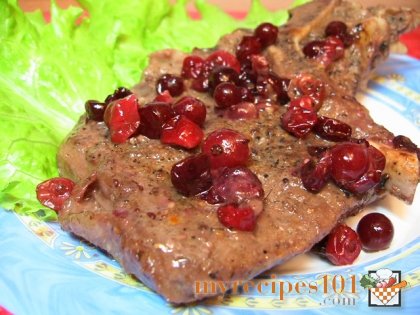 Fried Beef with cranberry