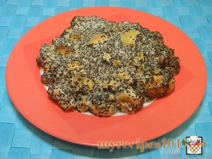 Champignons (Mushrooms) fried with poppy and sour cream